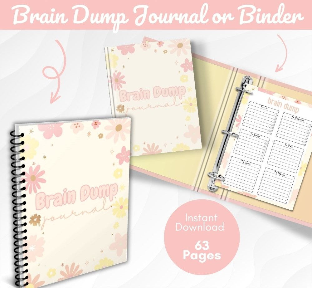 PLR Pastel Brain Dump Journal | Journals for organization | My Store