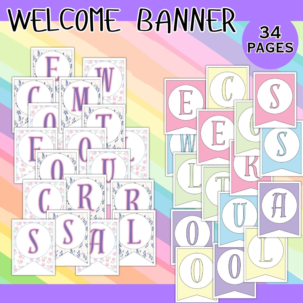 Pastel Classroom Decor Bundle – 215 Printable Pages
