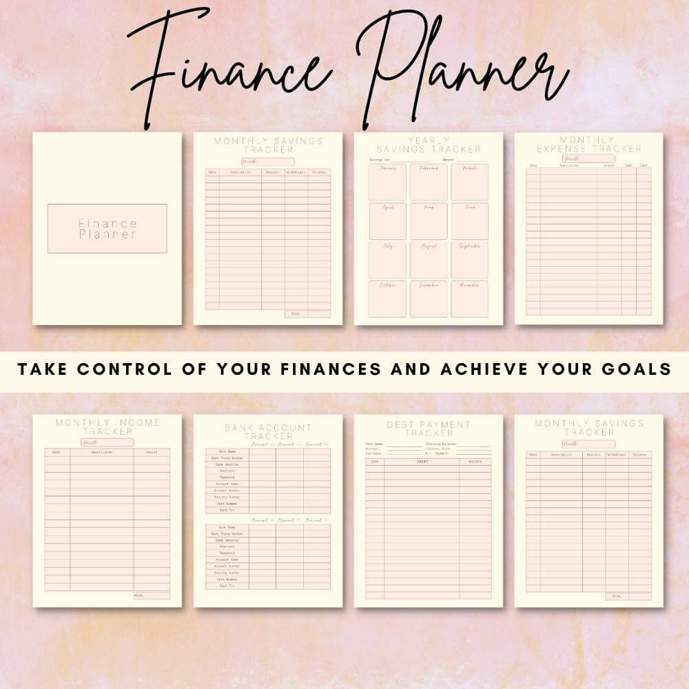 PLR Pastel Home Management Planner | Editable Household Templates