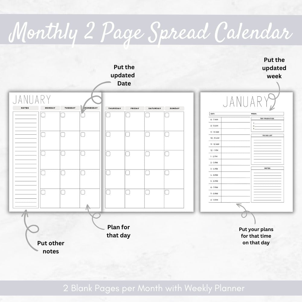 Black & White Personal Finance Planner