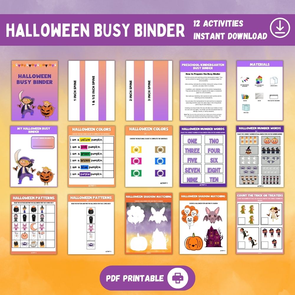 Halloween Busy Binder