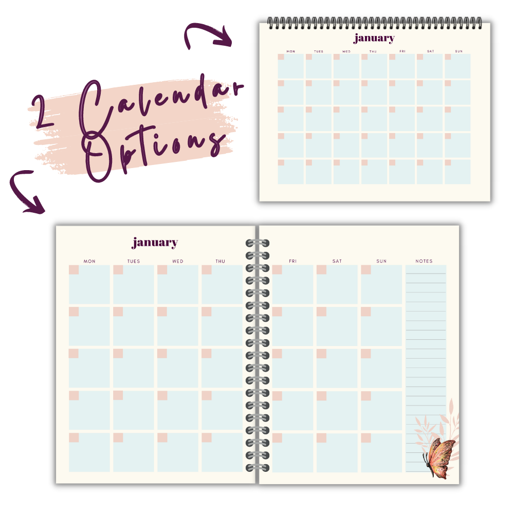 PLR Busy Mom Planner | Butterfly Design Editable Templates