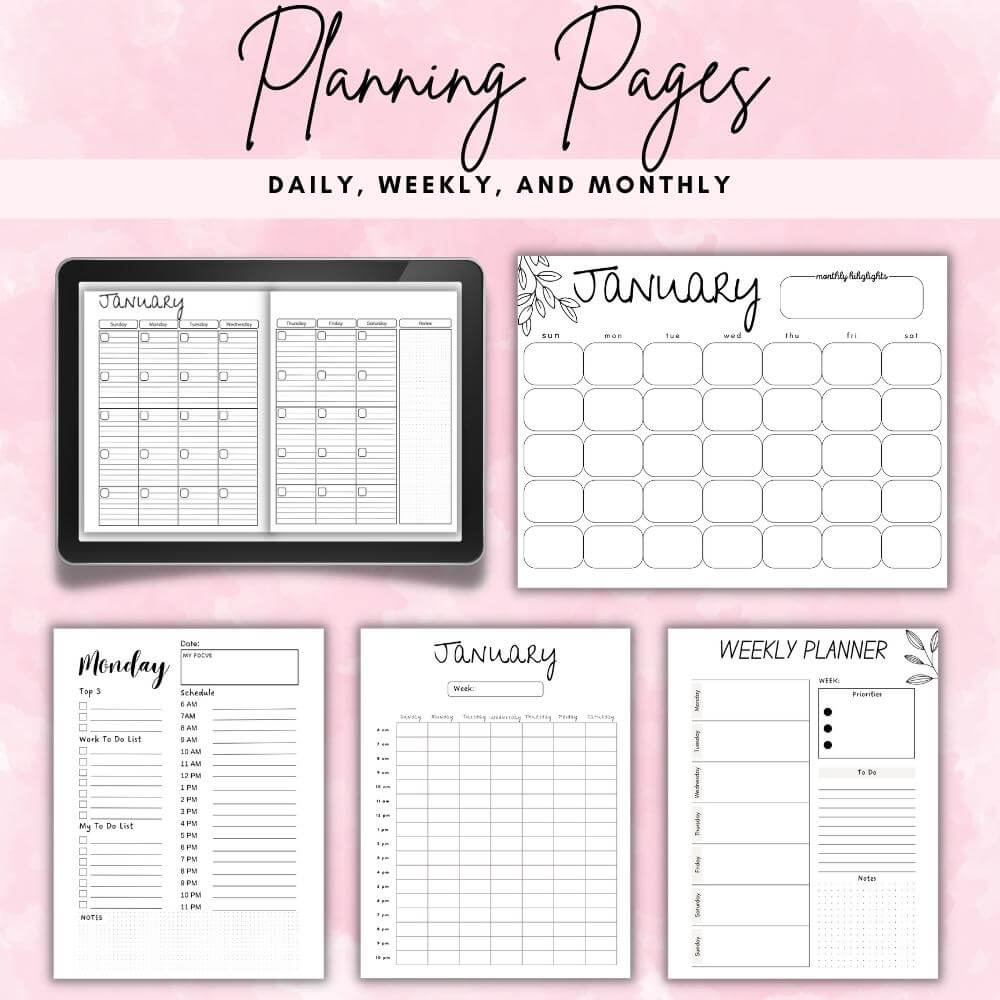 Home Management Planner & Binder | Organize Chores Budgets & Schedules