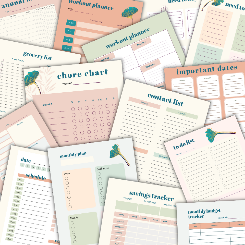 Green Busy Mom Planner