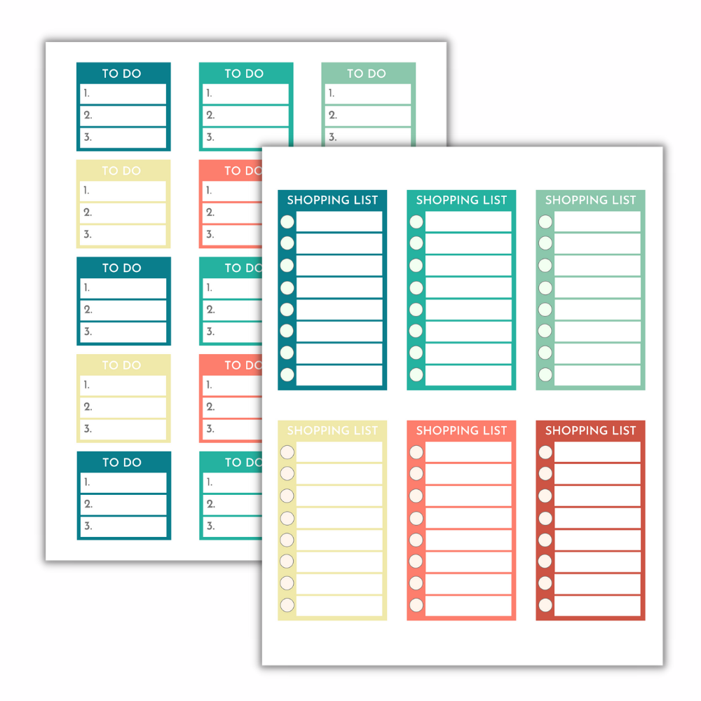Green Planner Stickers – 16 Page Printable Pack