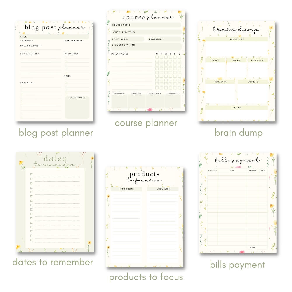 Floral Business Planner | Content Creator’s Tool for Growth & Organization