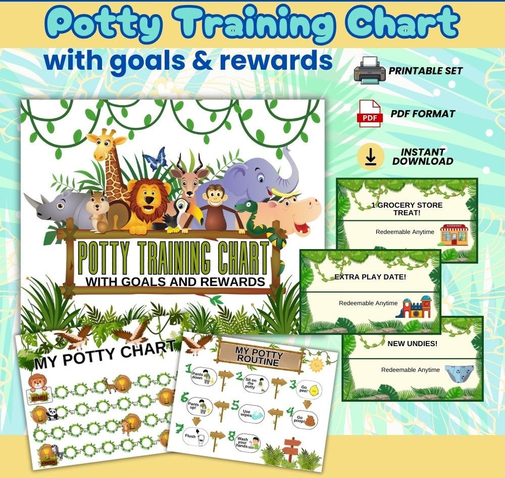 Potty Training Chart – Printable Reward Tracker for Kids
