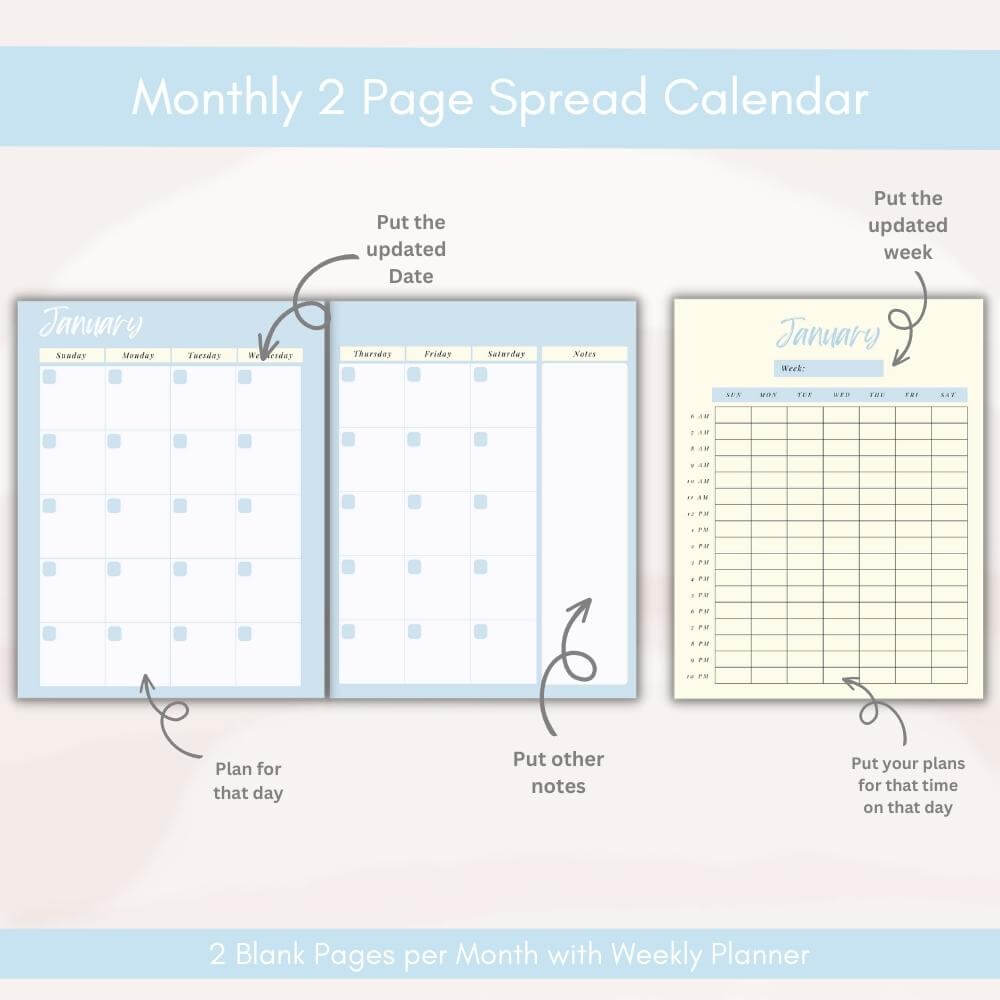 Blue Prayer Journal – Faith Planner Printable PLR