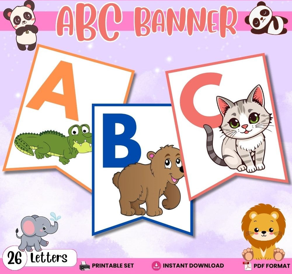 ABC Banner – Printable Alphabet Classroom Wall Décor