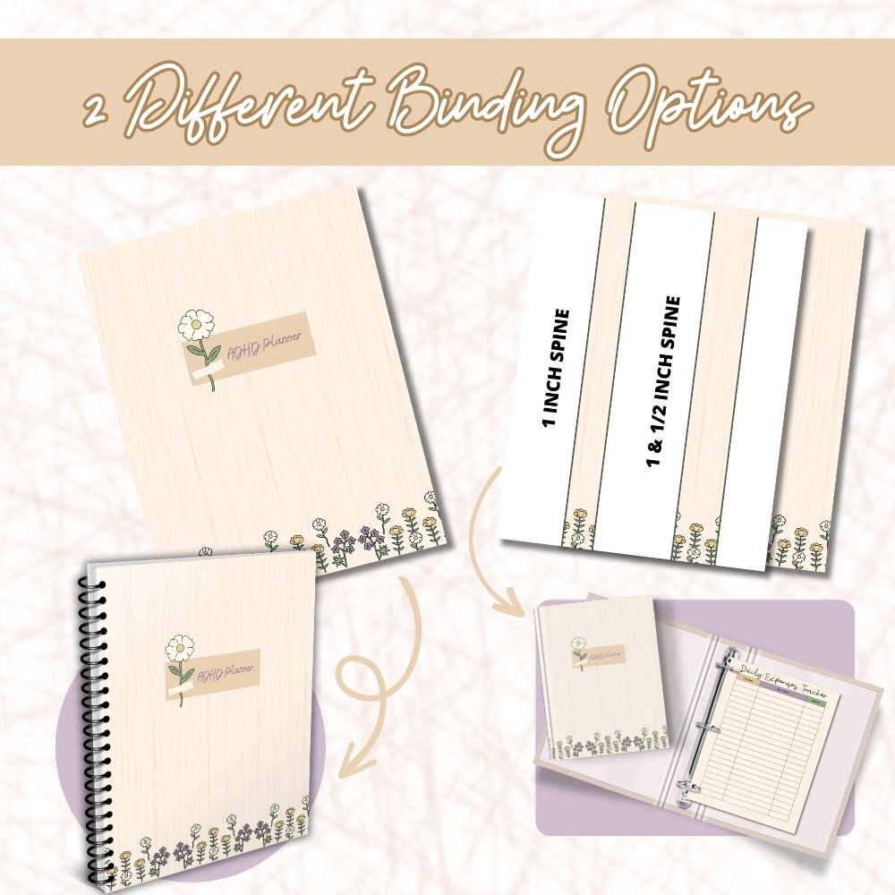 ADHD Planner | Flower Design for Focus Organization & Calm