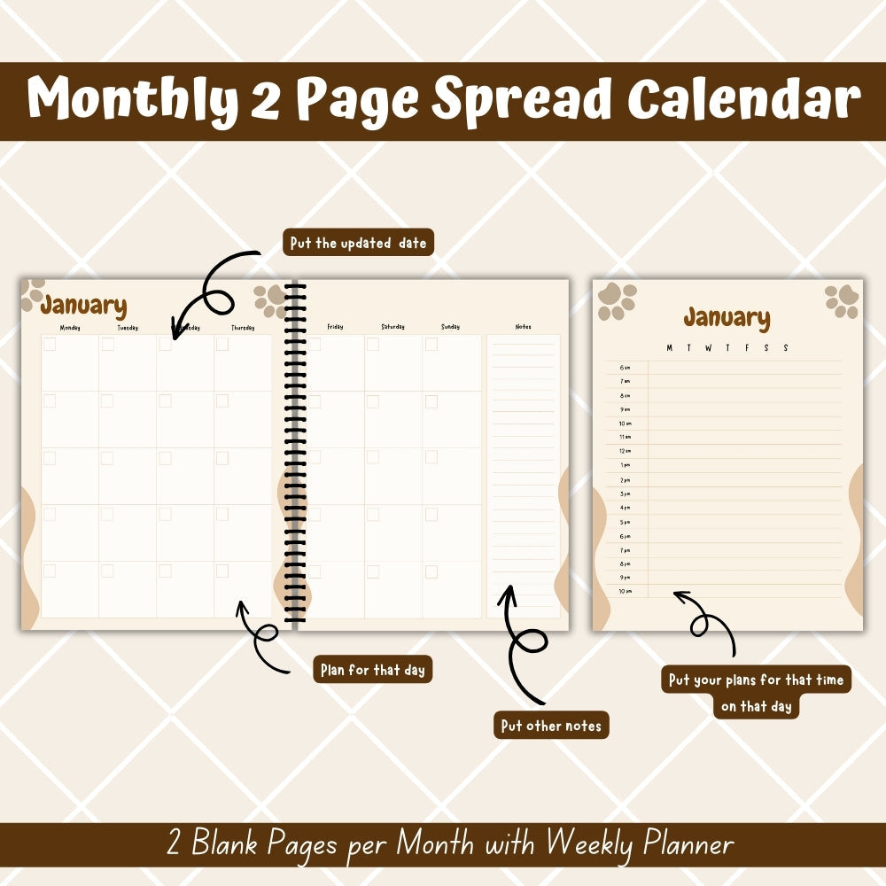PLR Pet Planner | Editable Pet Care & Organizer Templates