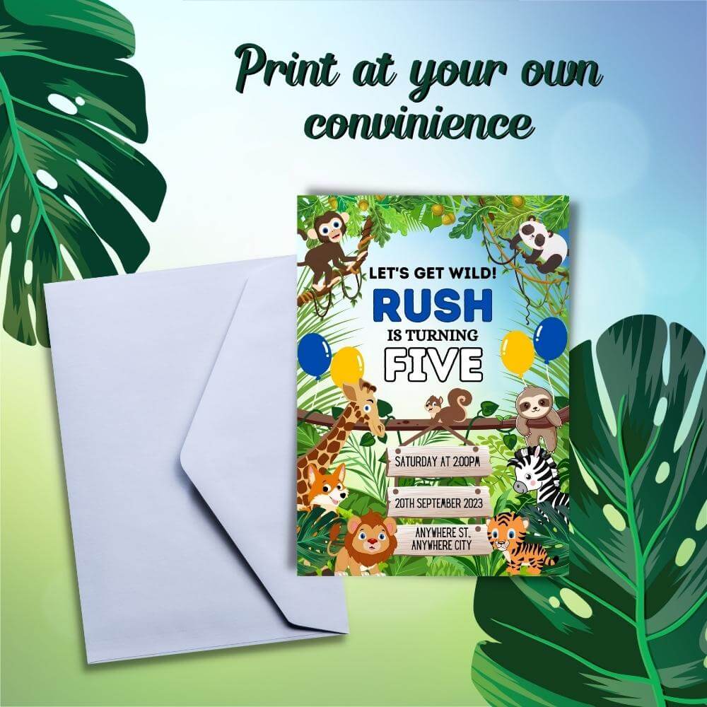 Safari Birthday Invitation