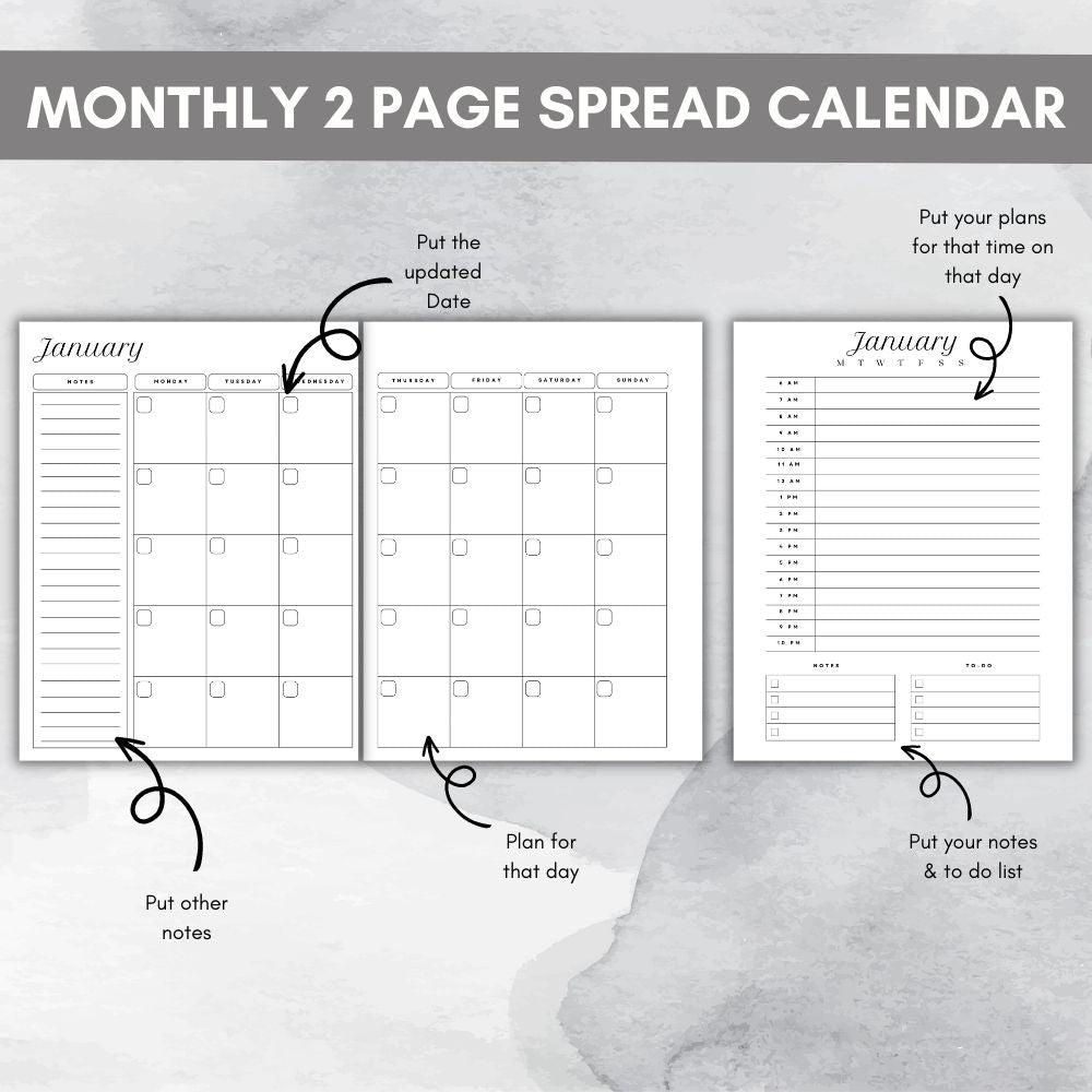 Black & White Emergency Planner