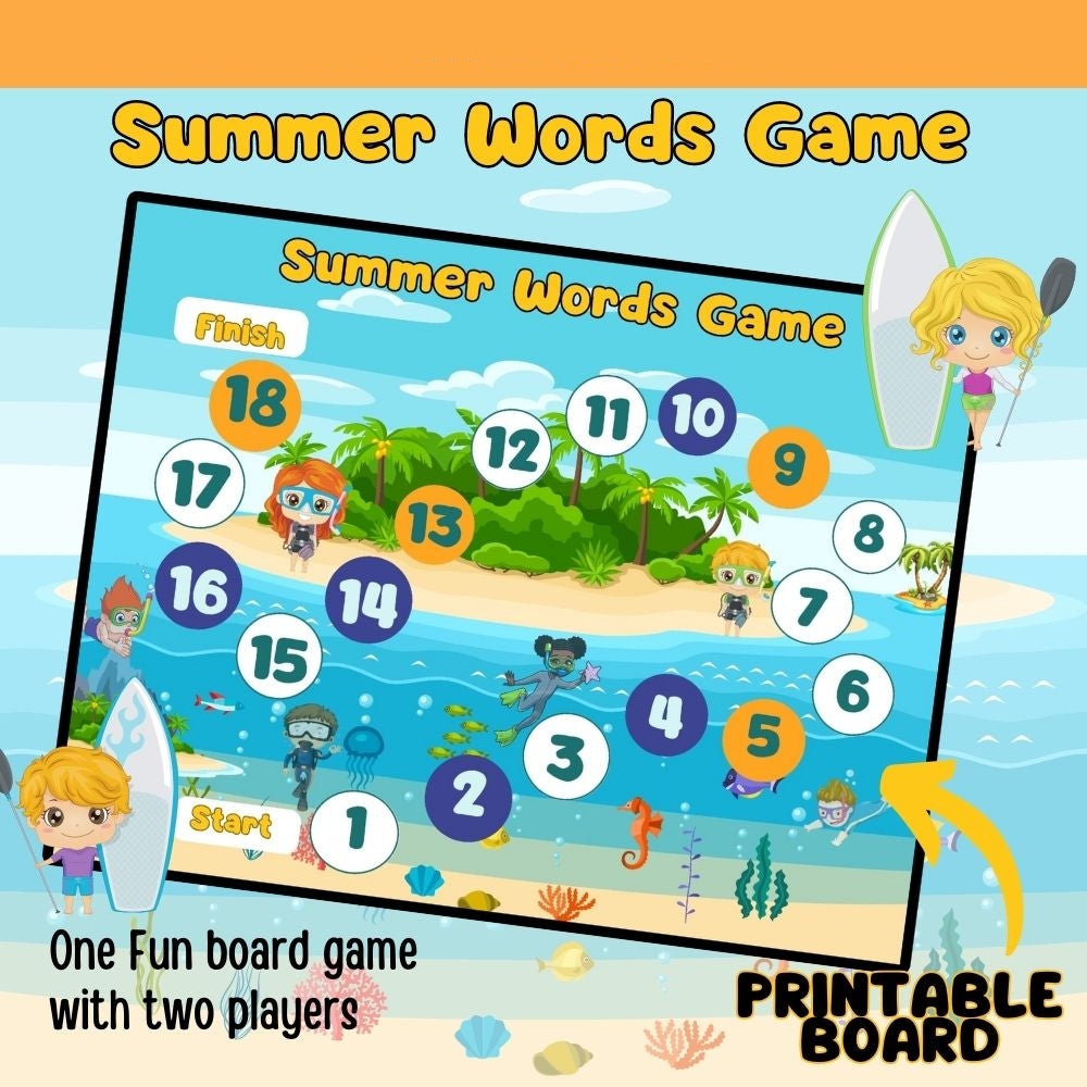 Summer Board Game Printable – Fun Family Activity