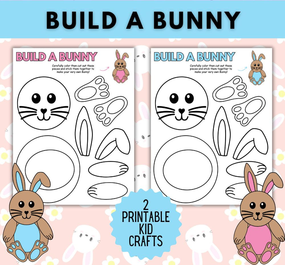Build a Bunny – Printable Easter Kid Craft Activity