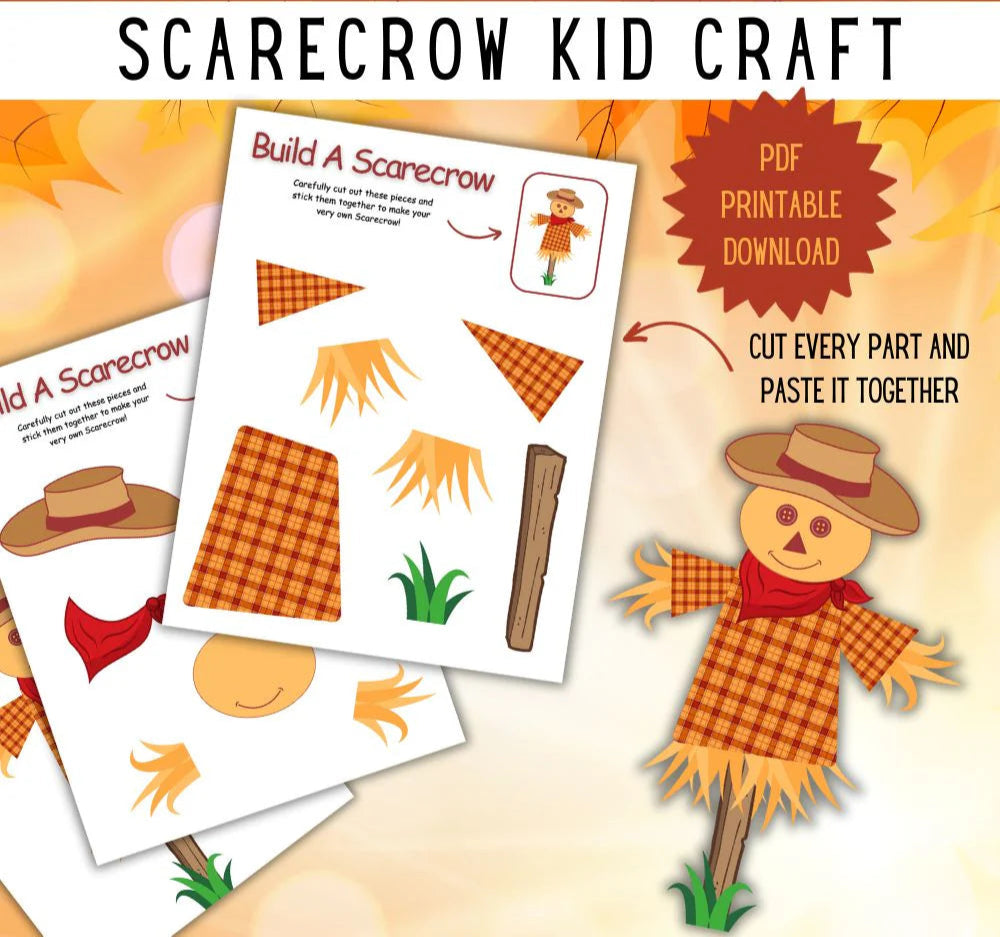 Build a Scarecrow – Autumn Kids Craft Printable