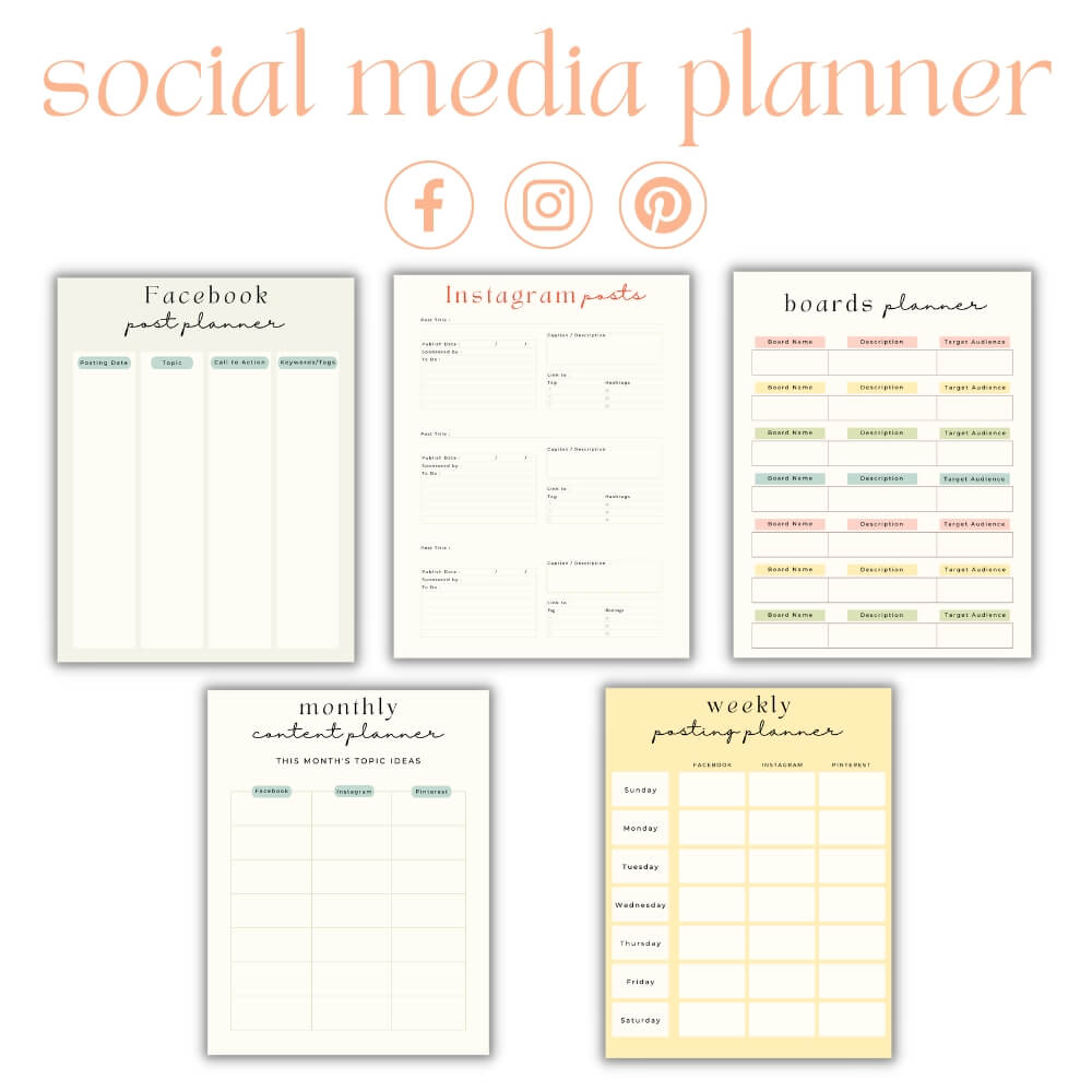 PLR Business Planner | Orange Editable Content Creator Templates