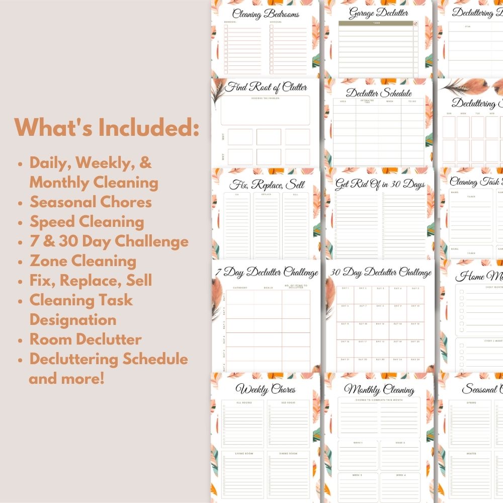 Cleaning and Decluttering Planner