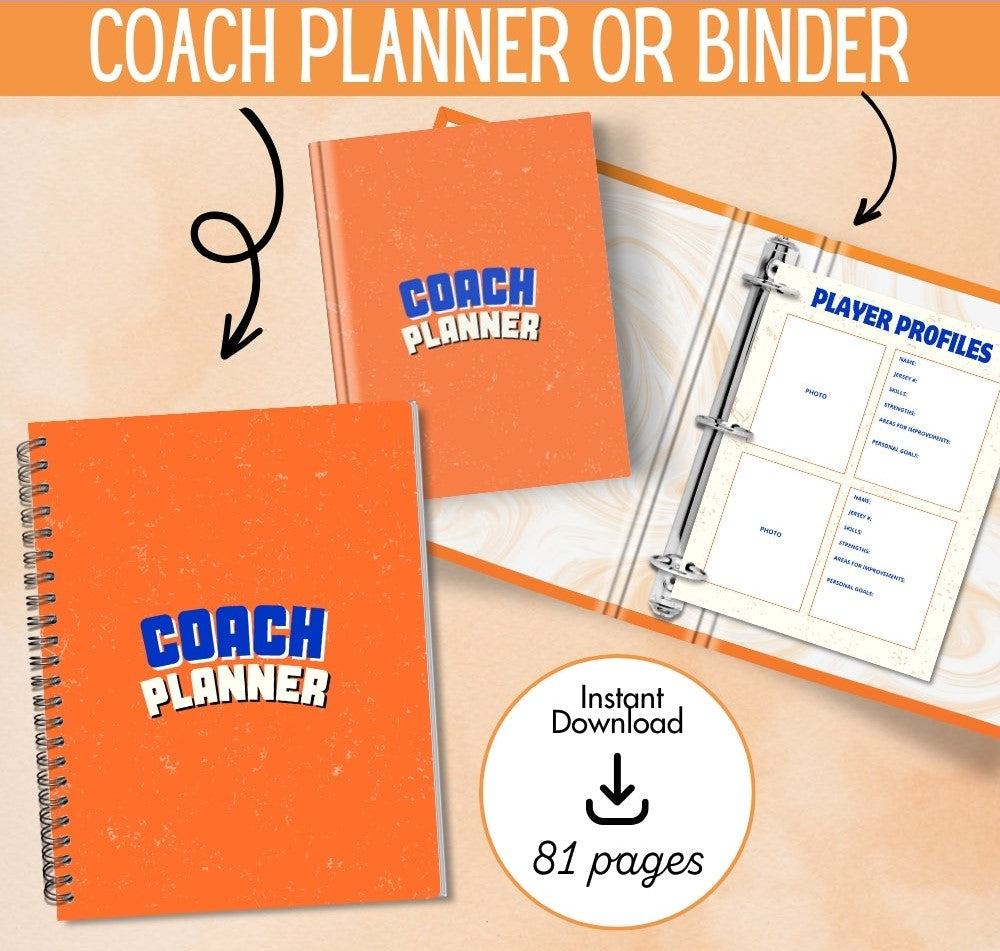 PLR Coach Planner | Printable Editable Binder for Coaches