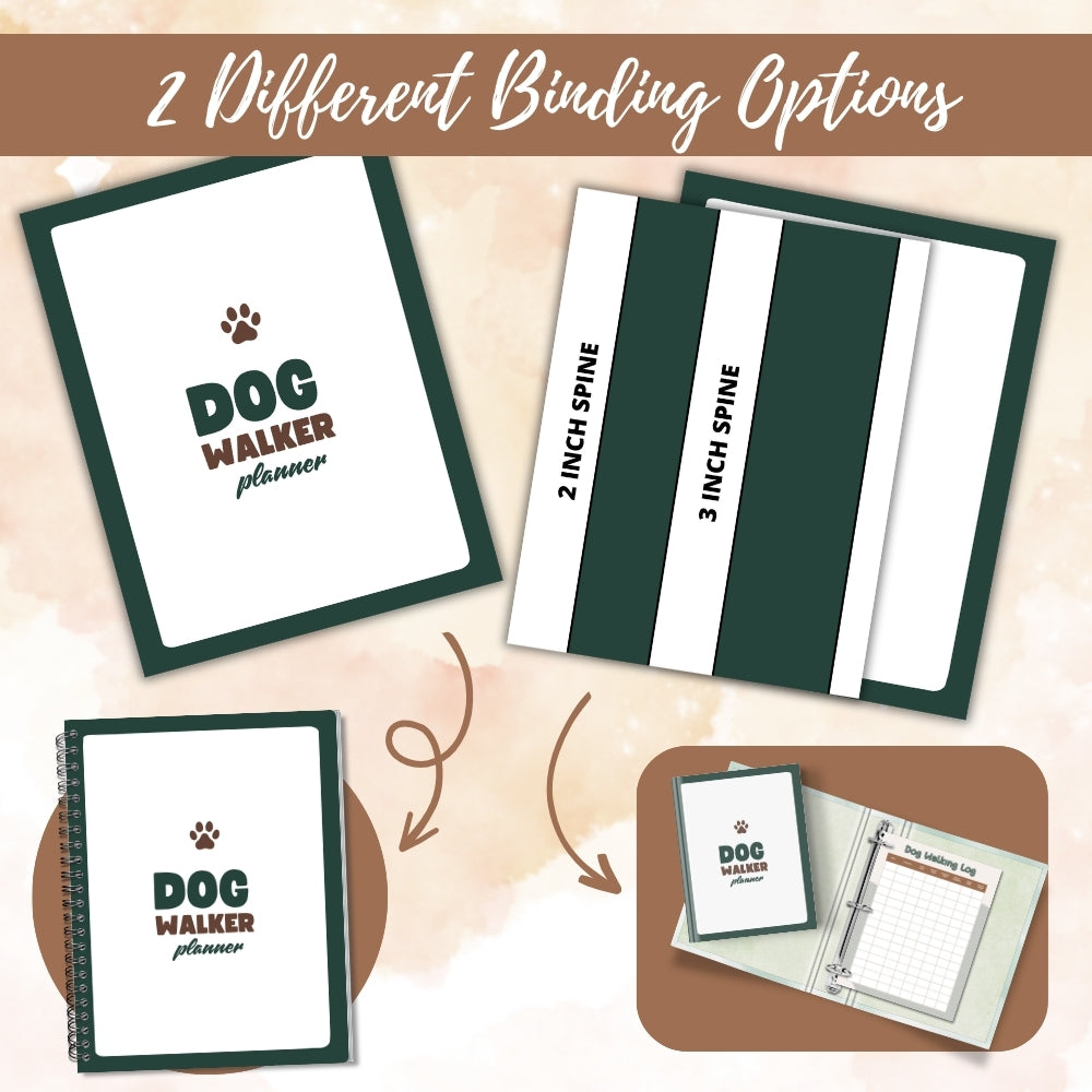 PLR Dog Walker Planner | Editable Pet Care & Schedule Templates