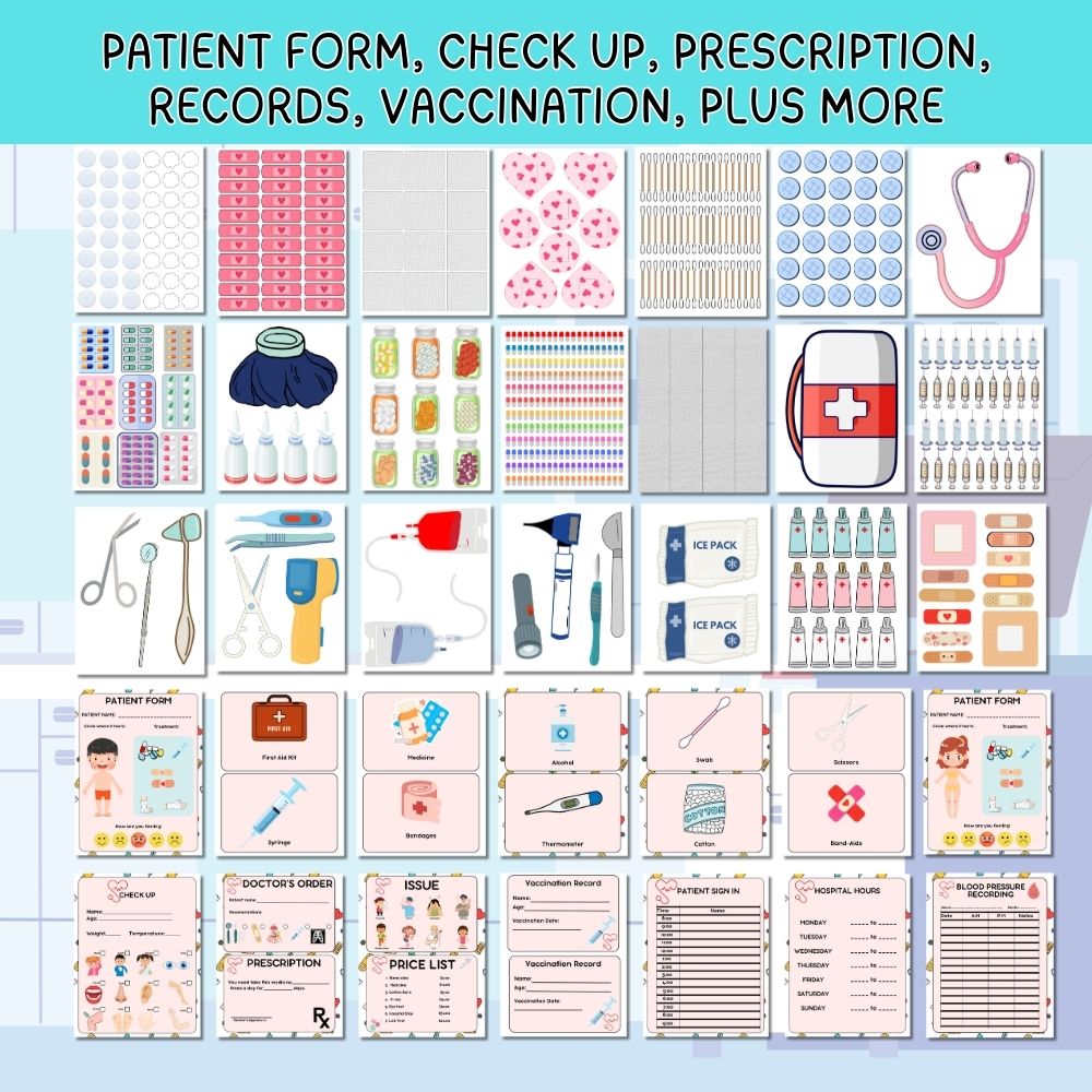 Doctor Office Pretend Play Printables – 68 Page Set
