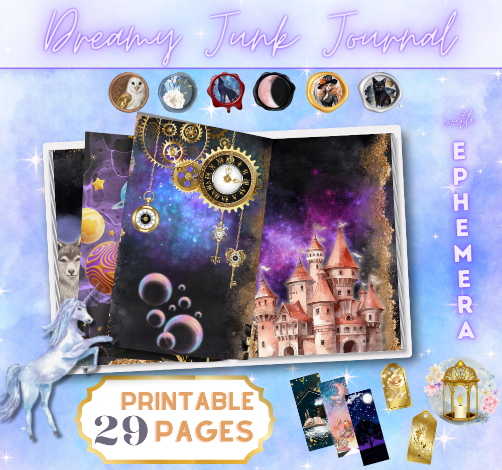PLR Dreamy Junk Journal | Journals for creative expression | My Store