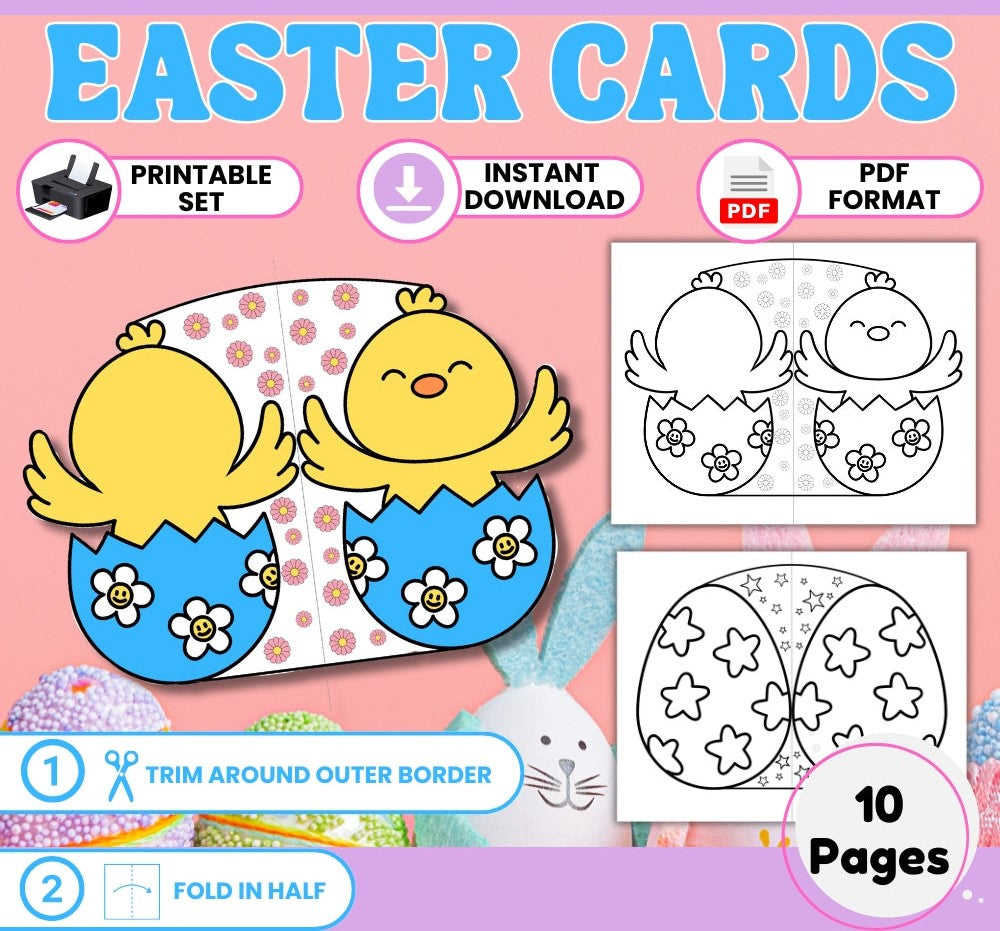Printable Easter Cards – 10 Cute DIY Holiday Designs