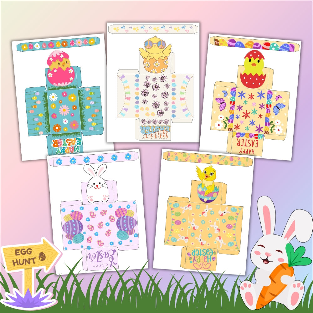 Easter Basket Printable Craft for Kids – 10 Designs