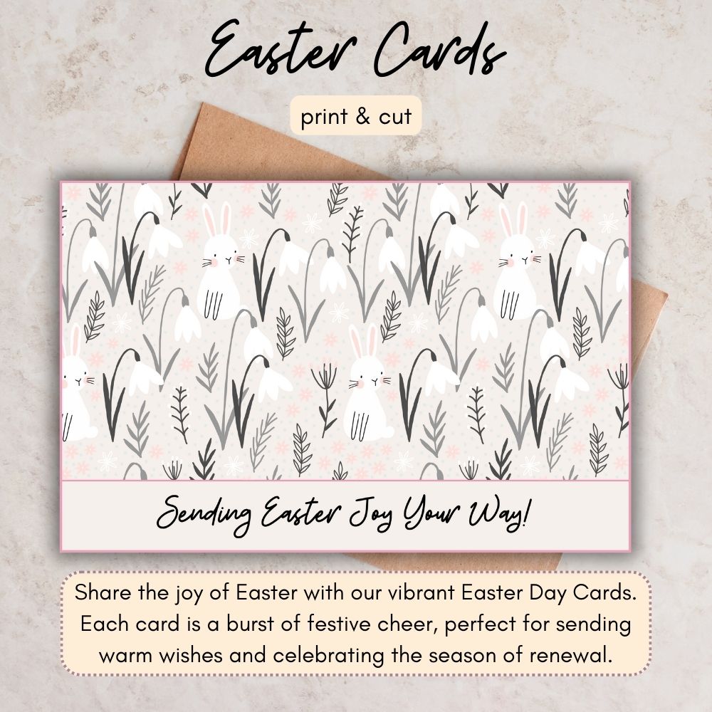 Easter Printable Set – Cards, Tags, Coloring & Wall Art