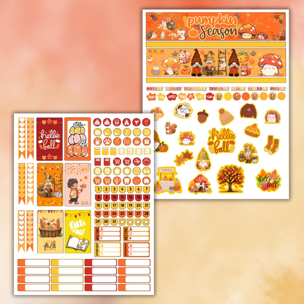 Fall Planner Stickers – Cozy Autumn Printables
