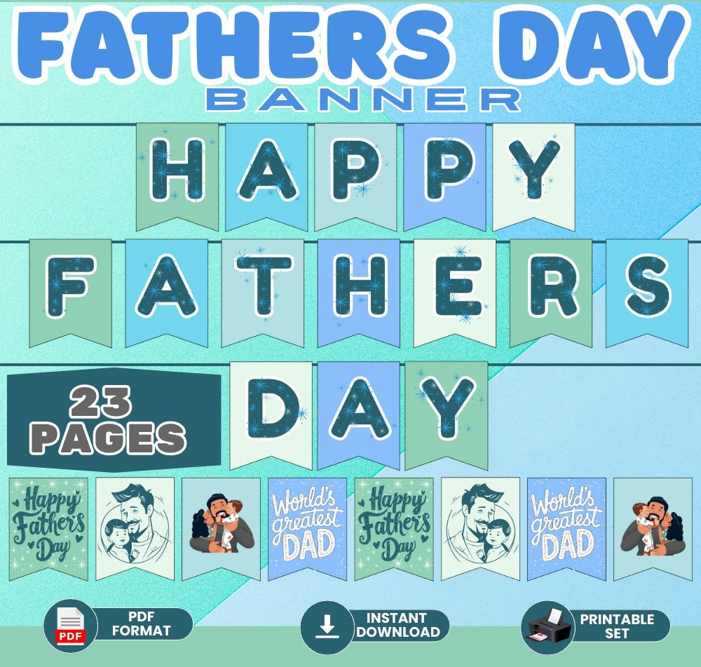 Printable Happy Fathers Day Banner