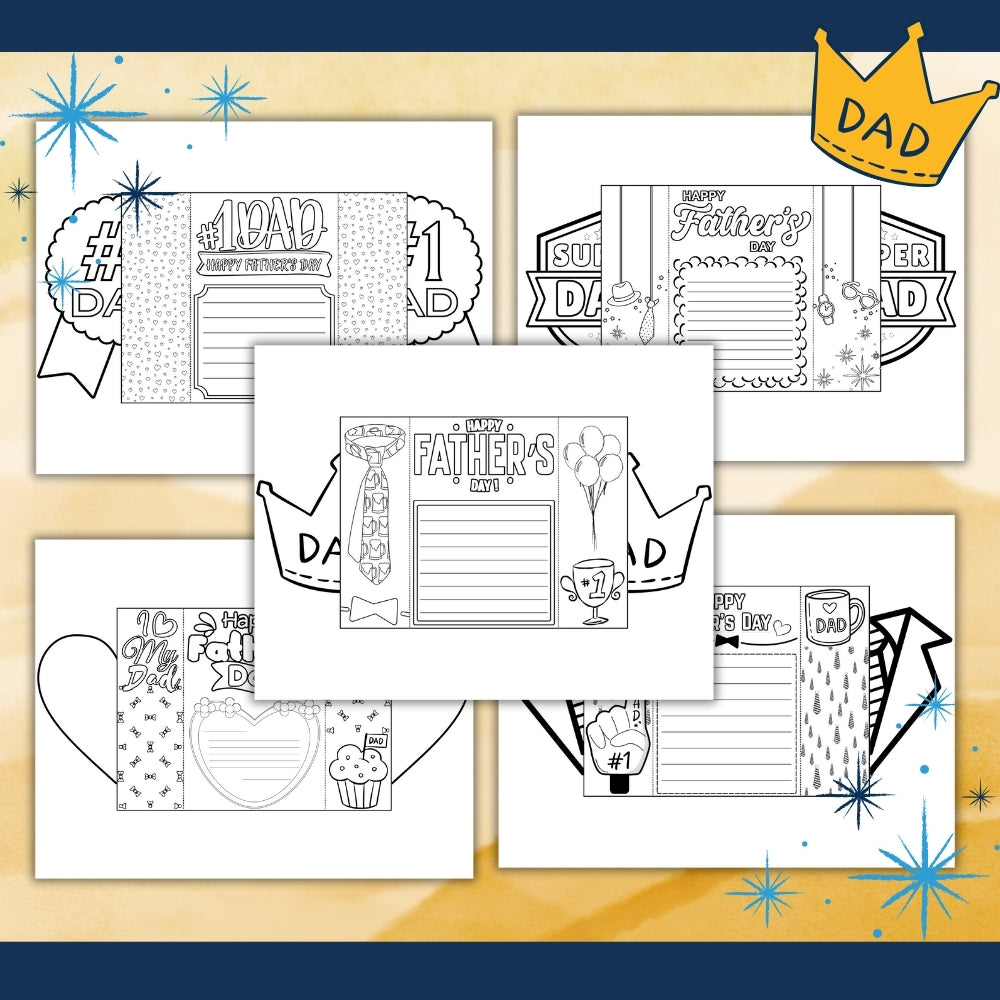 Printable Father’s Day Cards – 10 Unique Designs
