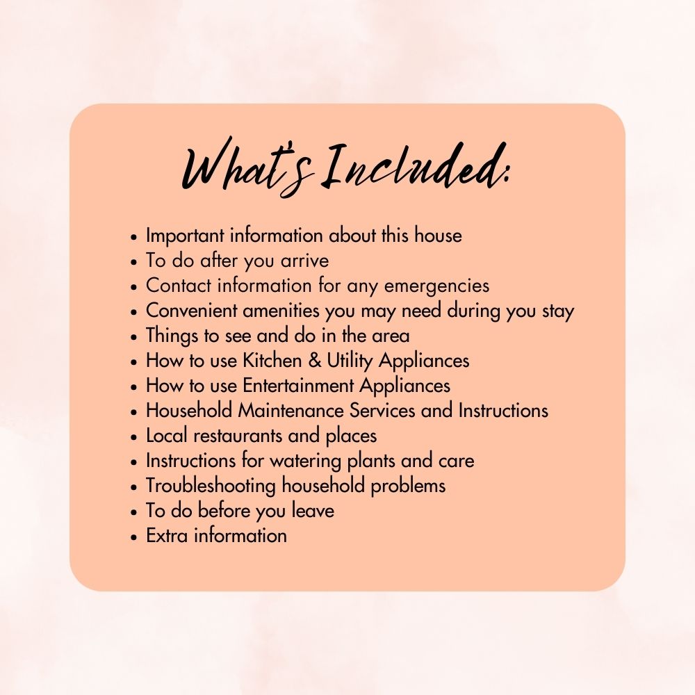 PLR Flower Design House Sitter Planner | Editable Organizer Templates