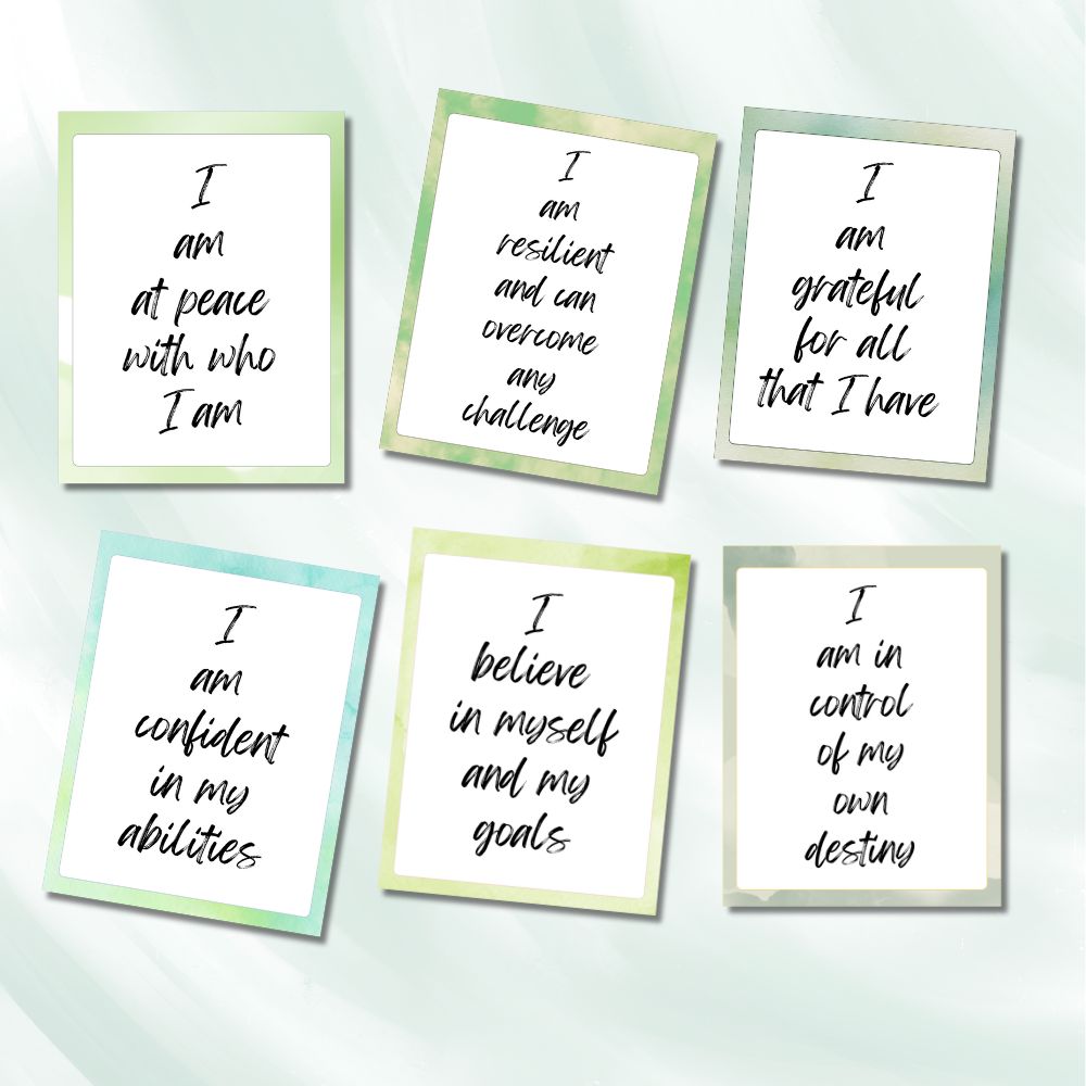 Green Affirmation Card Bundle