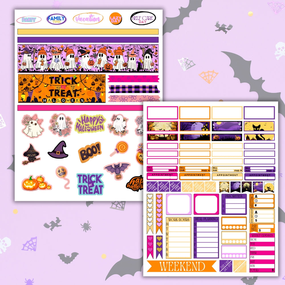 Halloween Planner Stickers – Spooky Printables