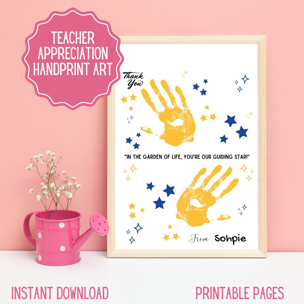 Teacher Appreciation Handprint Art