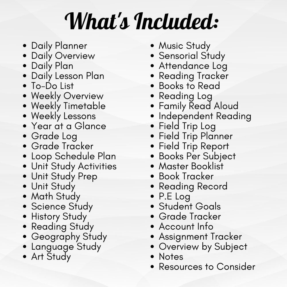 Homeschool Planner