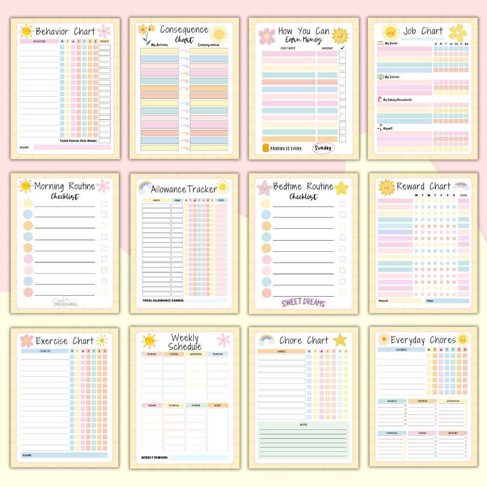 Kids Chore Chart – Fun Printable Responsibility Tracker