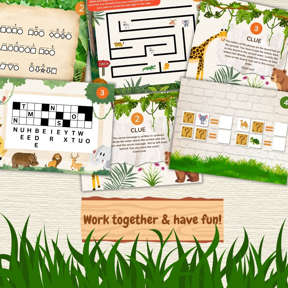 Zoo Escape Room for Kids – Printable Adventure Game