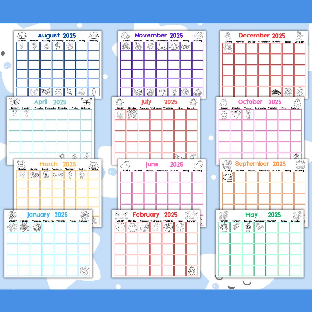 PLR Kids Traceable Monthly Calendar | Calendars for kids’ learning and organization | My Store