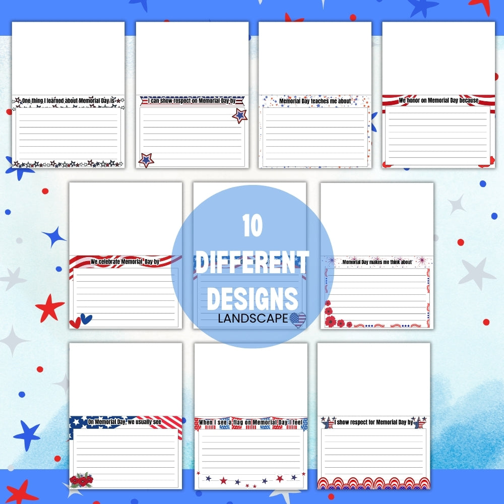 Printable Memorial Day Craft Writing Activity (33 Pages)
