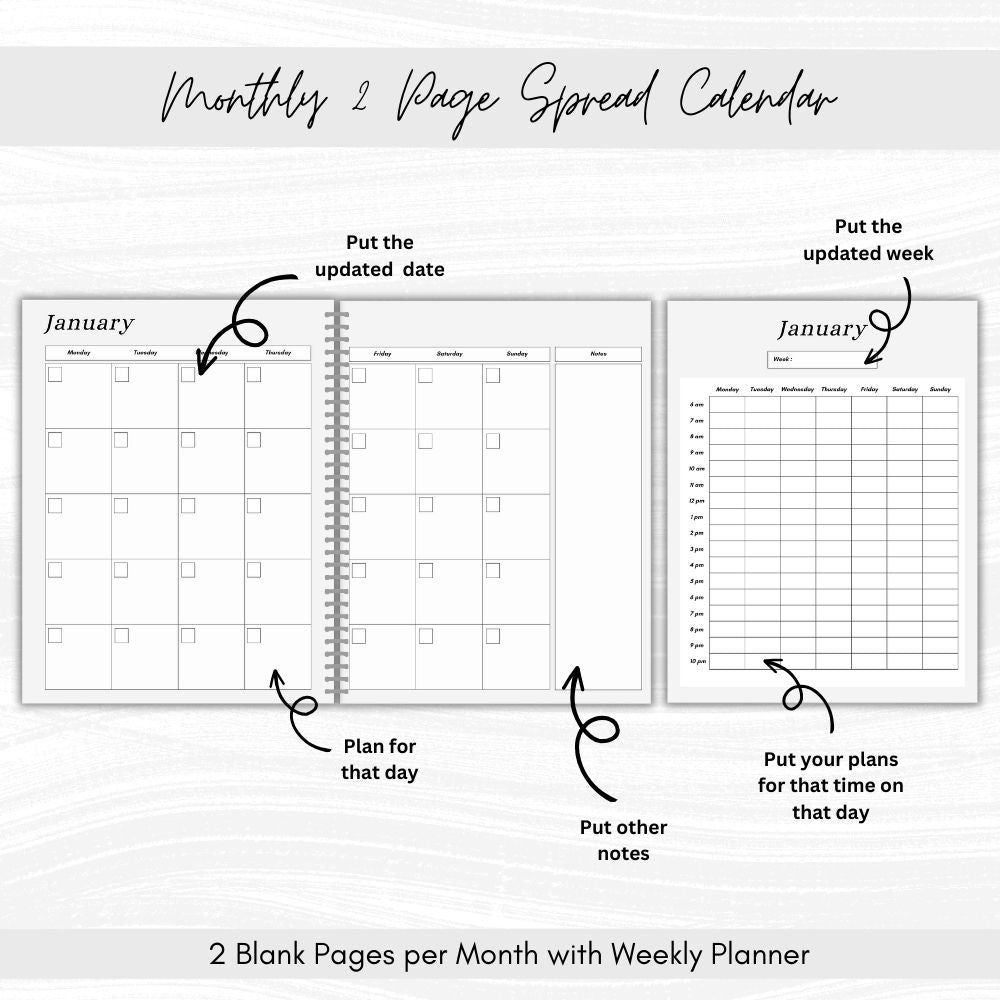 PLR Black and White Mom to Be + Busy Mom Planner | Journals for moms | My Store