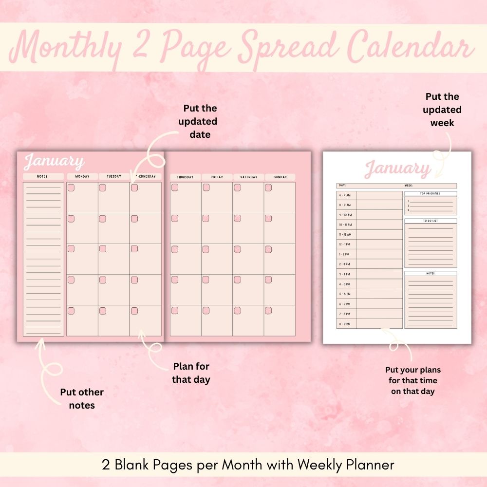 PLR Personal Finance Planner | Pink Editable Budget Templates