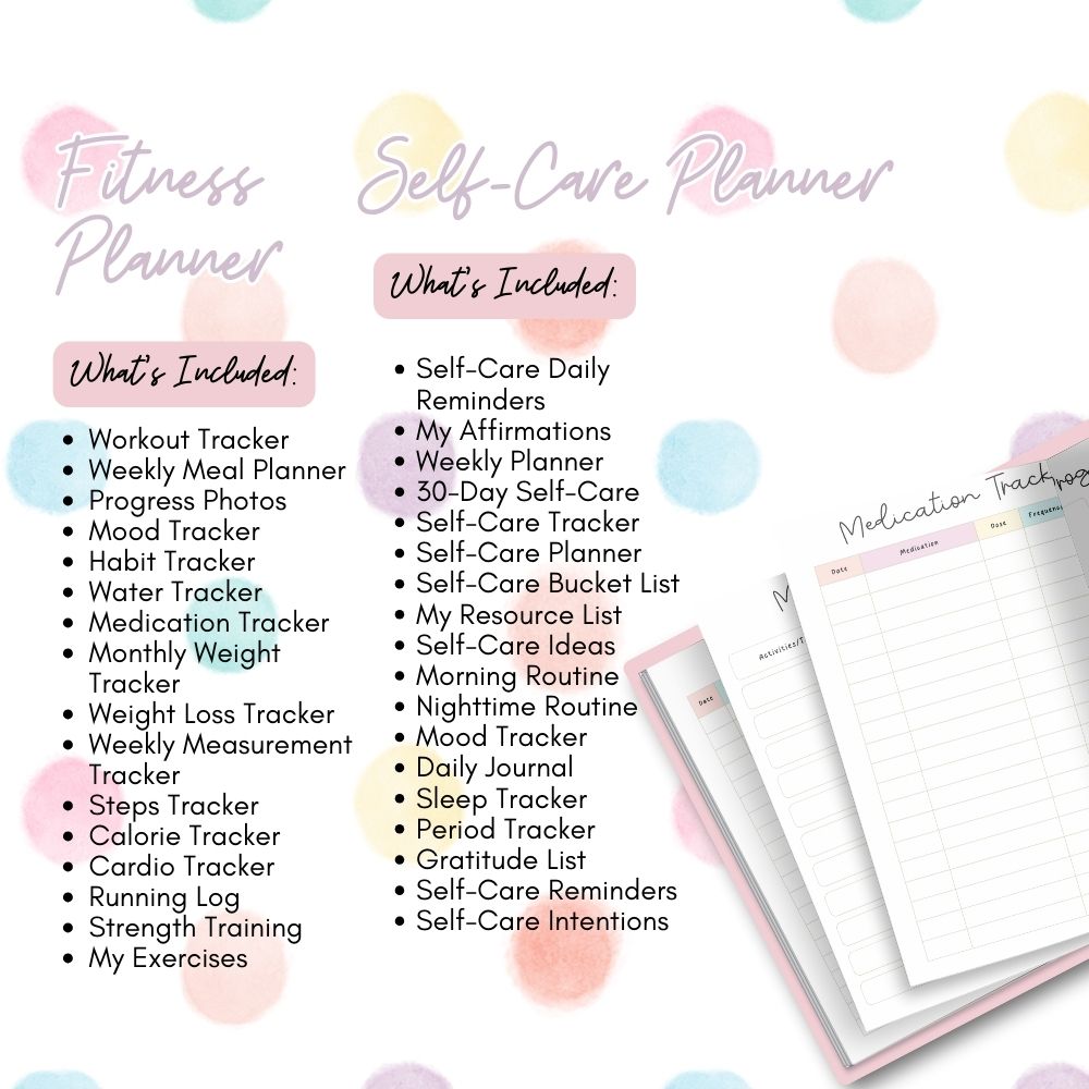 PLR ADHD Planner | Polka Dot Editable Focus & Routine Templates