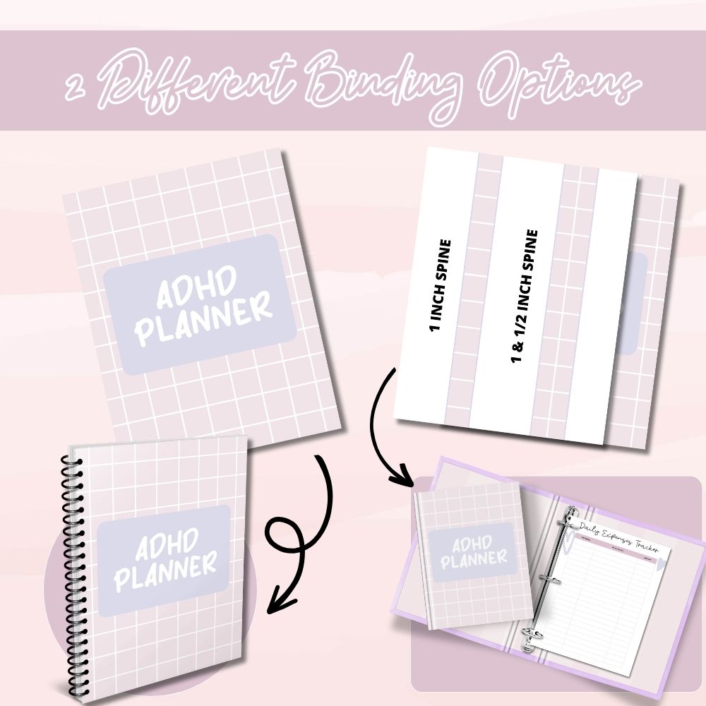 Pink ADHD Planner | Stay Focused Organized & Motivated