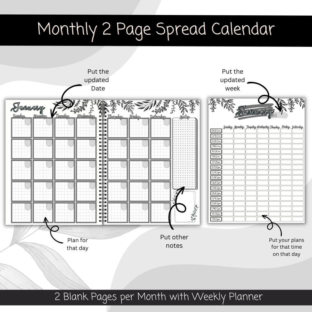 Road Trip Planner in Black & White | Simple Modern & Organized