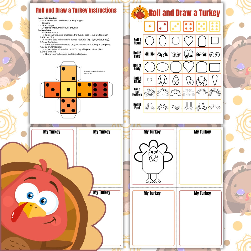 Roll and Draw a Turkey
