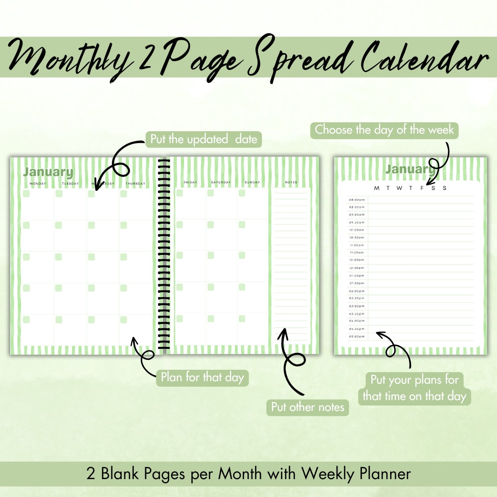 PLR Social Media Planner | Green Editable Marketing Templates