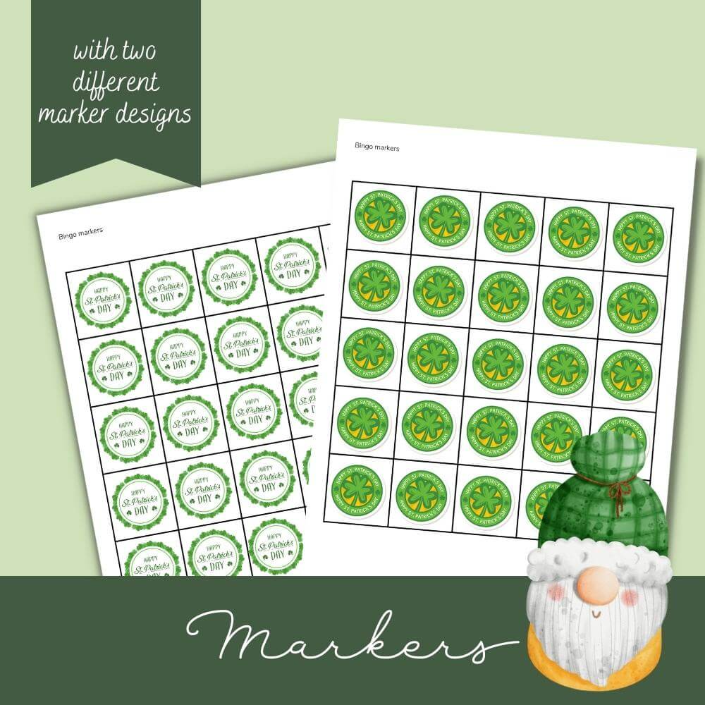St. Patrick's Day Bingo - Green Background