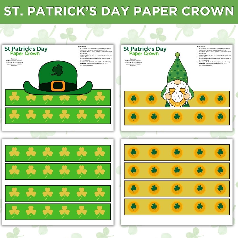 St. Patricks Day Paper Crown